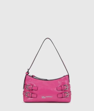 Schultertasche mit Schnallen