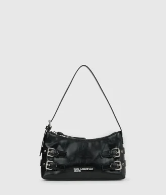 Schultertasche mit Schnallen