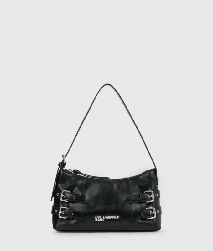Schultertasche mit Schnallen Schultertasche mit Schnallen