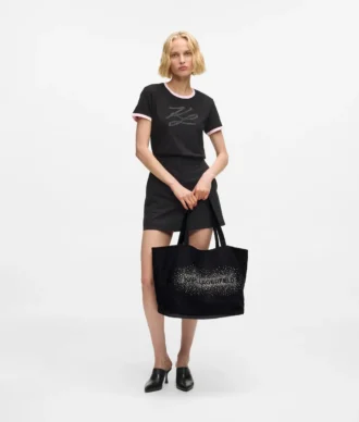 Shopper mit Strass-Logo
