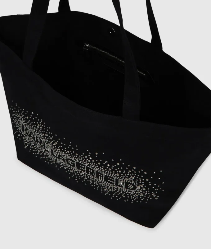 Shopper mit Strass-Logo Shopper mit Strass-Logo