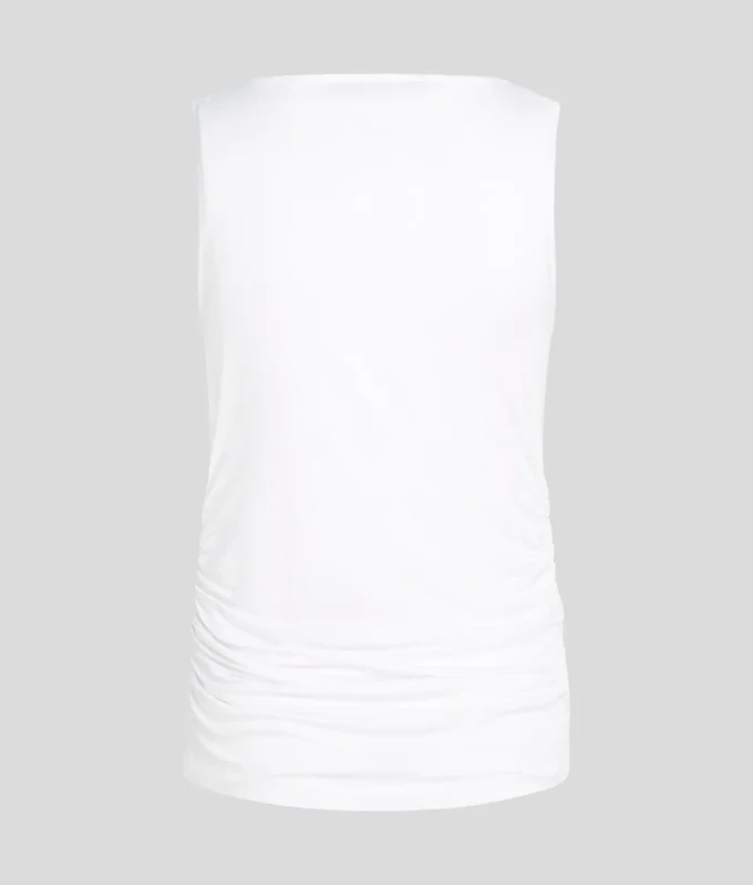 SIGNATURE BOAT NECK RUCHED TOP SIGNATURE BOAT NECK RUCHED TOP