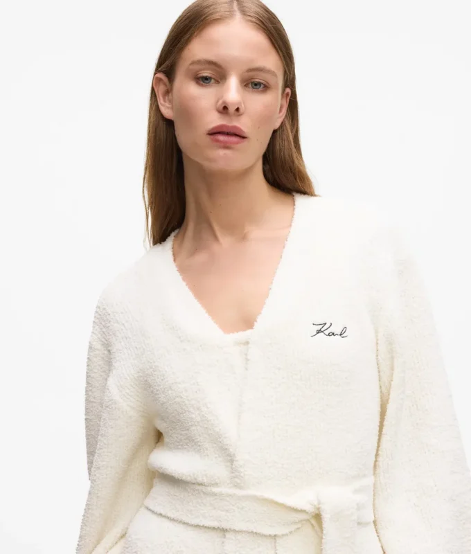 Signature Fleece-Lounge-Strickjacke