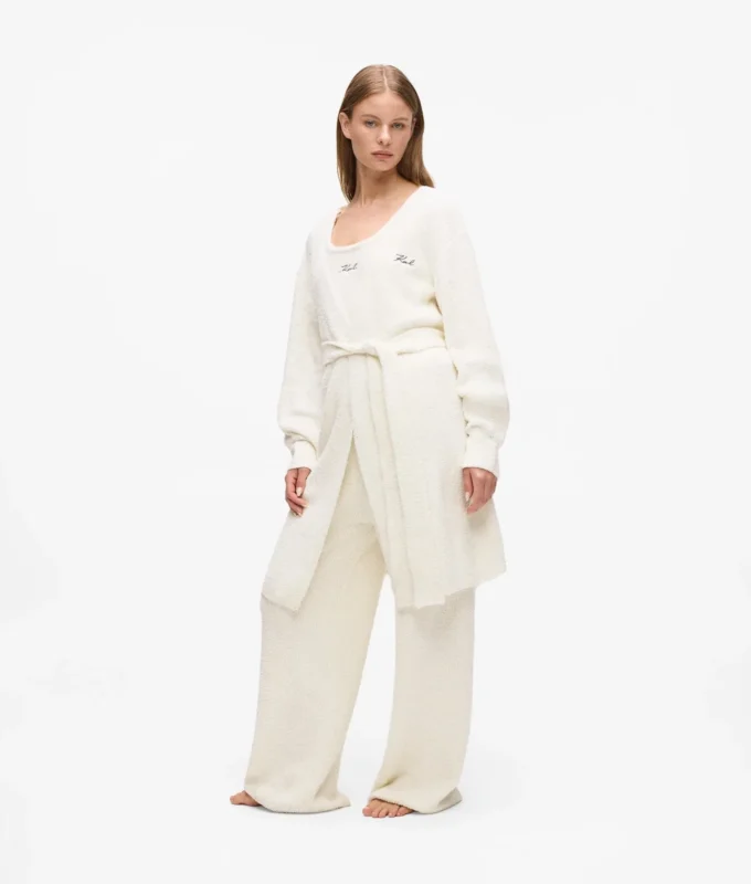 Signature Fleece-Lounge-Strickjacke