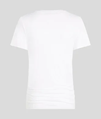 SIGNATURE V-NECK RUCHED T-SHIRT