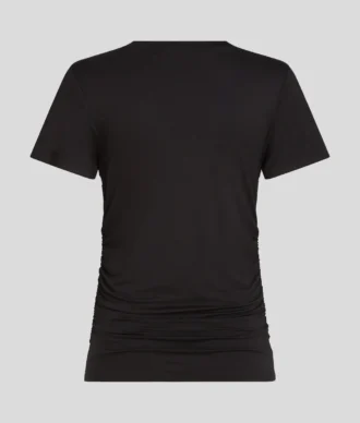 SIGNATURE V-NECK RUCHED T-SHIRT