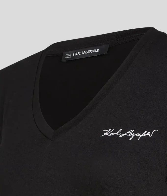 SIGNATURE V-NECK RUCHED T-SHIRT SIGNATURE V-NECK RUCHED T-SHIRT