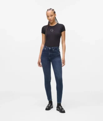 Skinny-Jeans mit hoher Taille