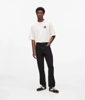 Slim-Fit-Jeans mit Metallic-Details