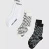 Socken mit durchgehendem Logo – 3er-Pack