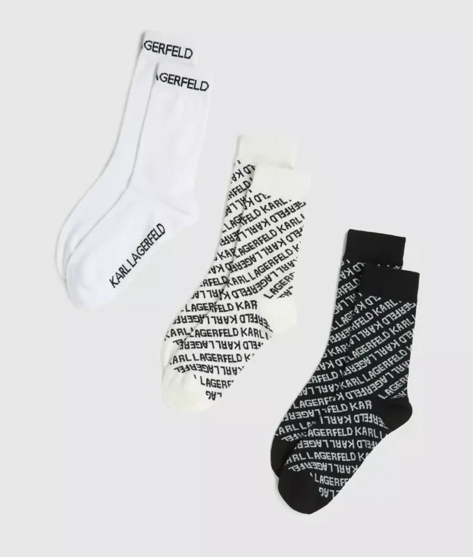 Socken mit durchgehendem Logo – 3er-Pack