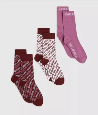 Socken mit durchgehendem Logo – 3er-Pack