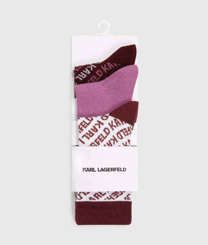 Socken mit durchgehendem Logo – 3er-Pack