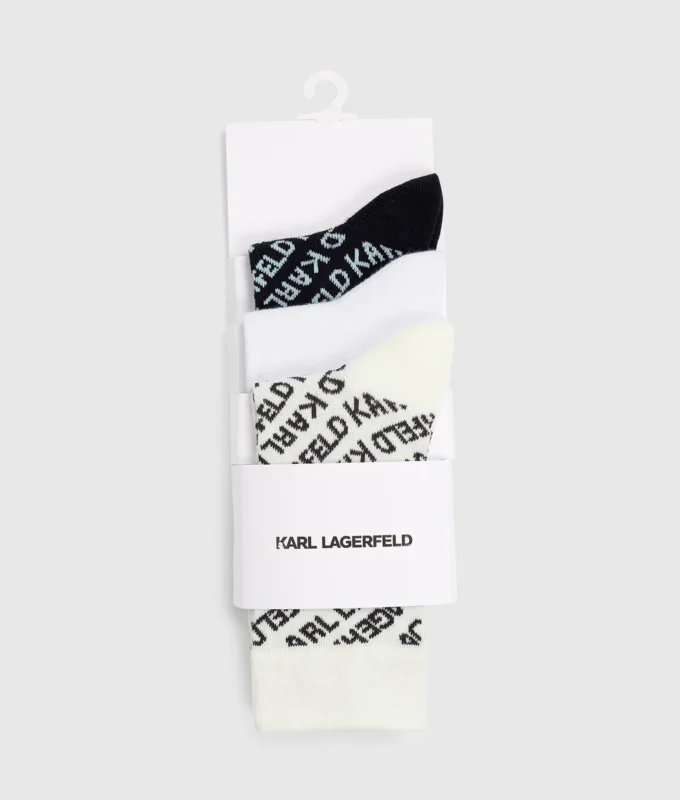 Socken mit durchgehendem Logo – 3er-Pack