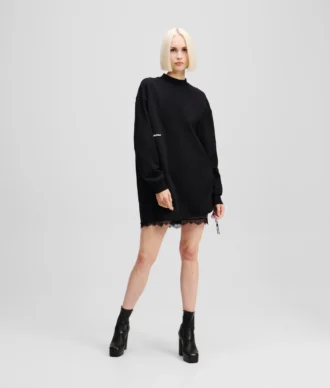 SPITZEN-DETAIL-SWEATKLEID