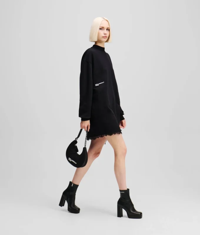 SPITZEN-DETAIL-SWEATKLEID
