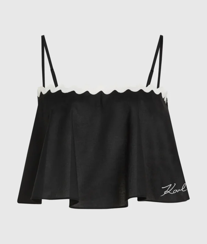 Strandtop mit Wellenkante Strandtop mit Wellenkante