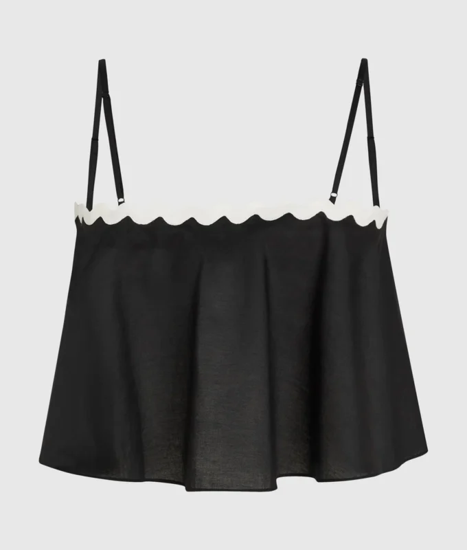 Strandtop mit Wellenkante Strandtop mit Wellenkante
