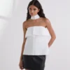 STRAPLESS POPLIN SHIRT STRAPLESS POPLIN SHIRT