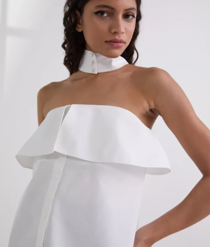 STRAPLESS POPLIN SHIRT STRAPLESS POPLIN SHIRT