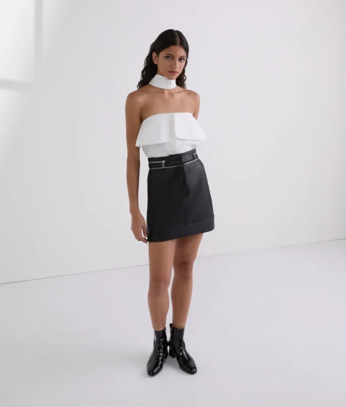 STRAPLESS POPLIN SHIRT STRAPLESS POPLIN SHIRT