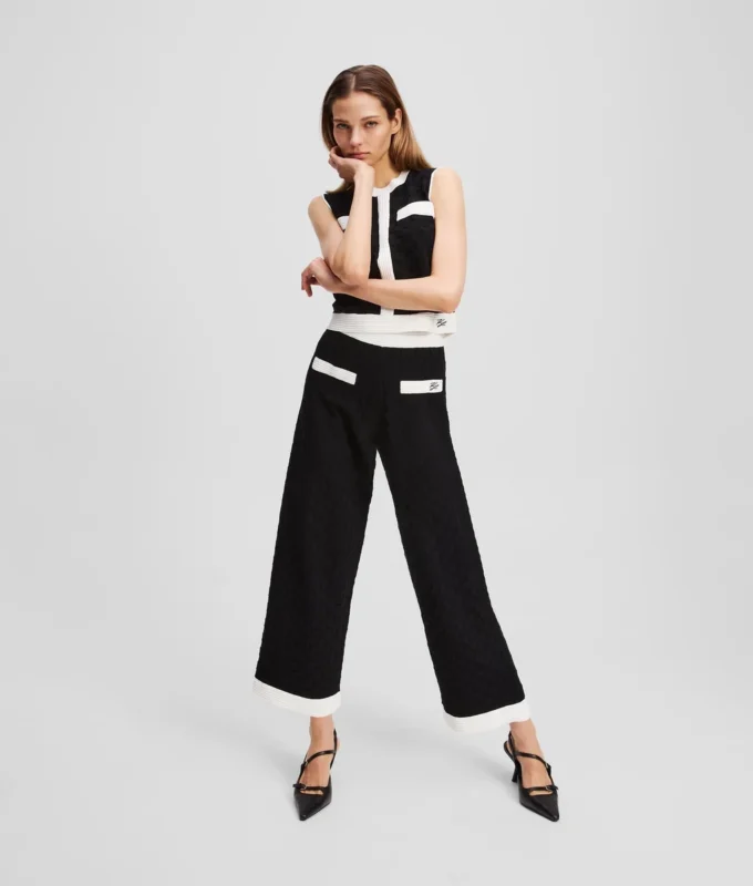 STRICKHOSE MIT KONTRASTSTREIFEN STRICKHOSE MIT KONTRASTSTREIFEN