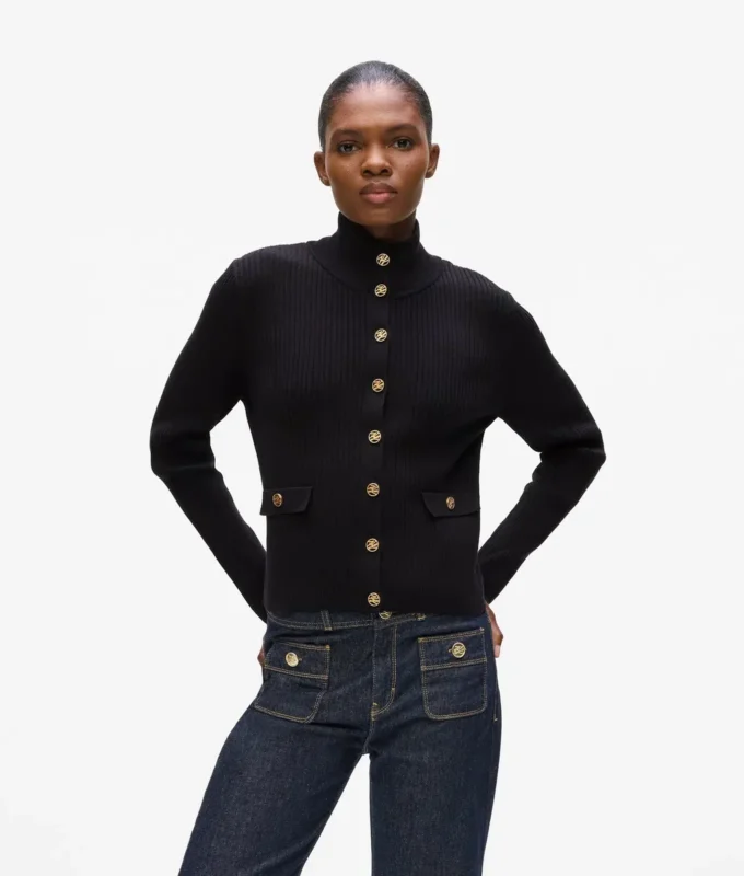 Strickjacke mit Rippmuster Strickjacke mit Rippmuster