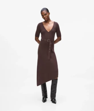 Strickkleid mit Gürtel