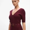 Strickkleid mit Gürtel