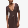 Strickkleid mit Gürtel