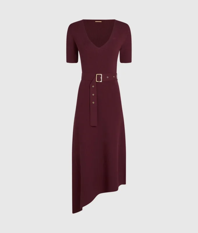 Strickkleid mit Gürtel