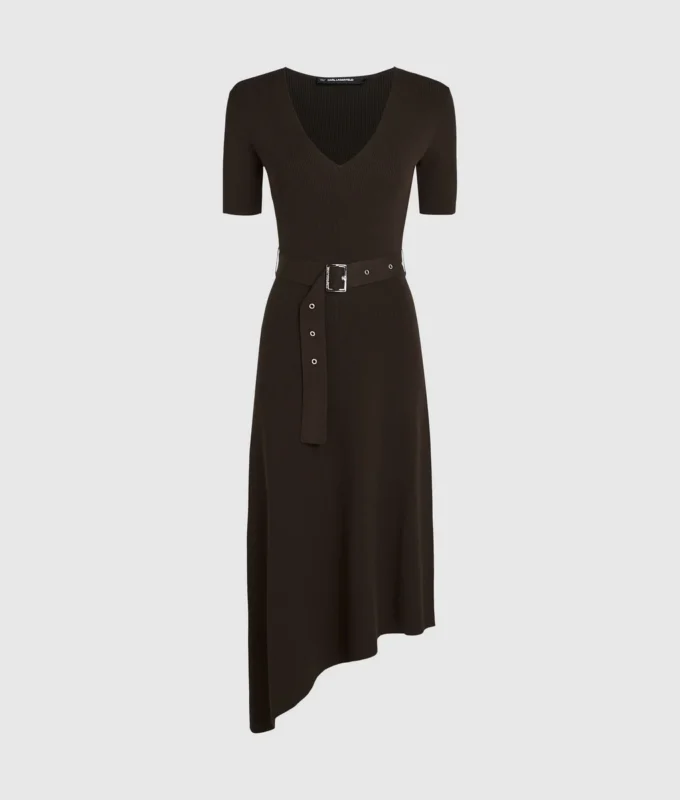 Strickkleid mit Gürtel