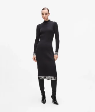Strickkleid mit Logo