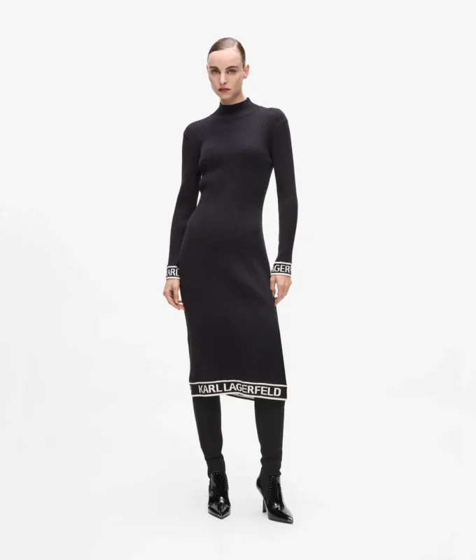Strickkleid mit Logo Strickkleid mit Logo