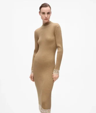 Strickkleid mit Logo