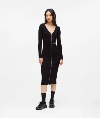 Strickkleid mit Reißverschluss vorne