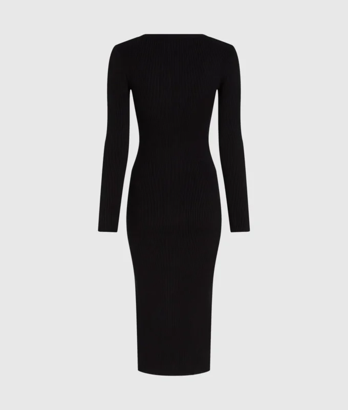 Strickkleid mit Reißverschluss vorne Strickkleid mit Reißverschluss vorne