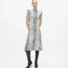 Strickkleid mit Schneeleopardenmuster