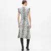 Strickkleid mit Schneeleopardenmuster