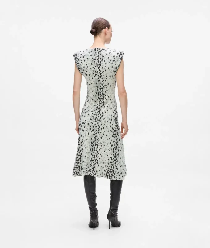 Strickkleid mit Schneeleopardenmuster
