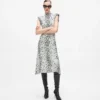 Strickkleid mit Schneeleopardenmuster