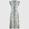 Strickkleid mit Schneeleopardenmuster