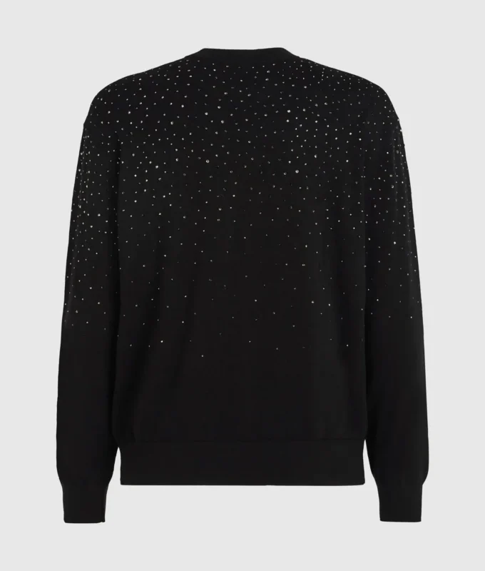 Strickpullover mit Strass-Degradé-Effekt Strickpullover mit Strass-Degradé-Effekt