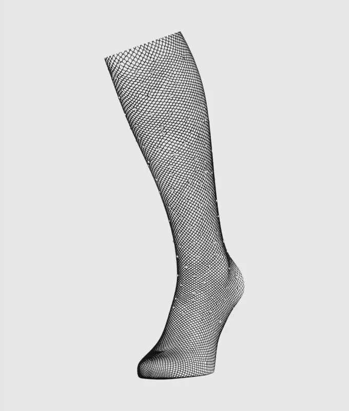 Strumpfhose mit Logo-Strasssteinen Strumpfhose mit Logo-Strasssteinen