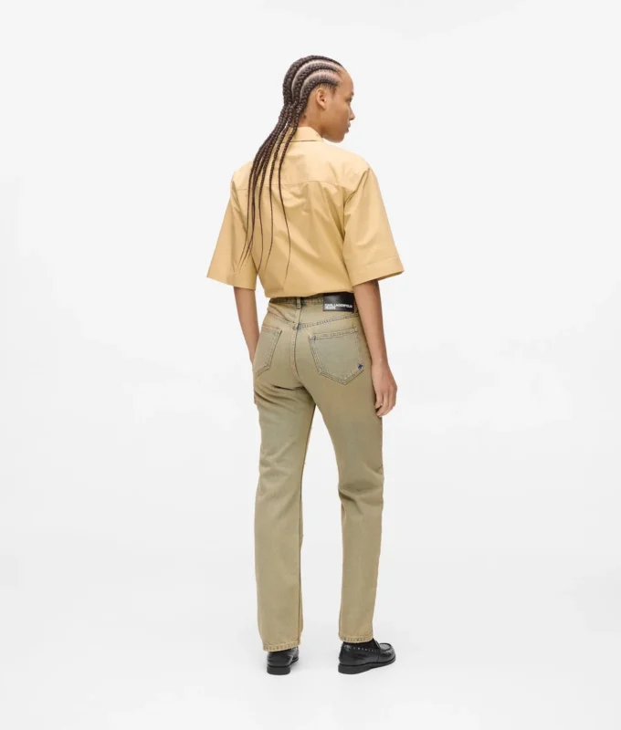 STUDDED HIGH-RISE STRAIGHT JEANS STUDDED HIGH-RISE STRAIGHT JEANS