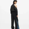 Sweathose mit Denim-Einsatz Sweathose mit Denim-Einsatz