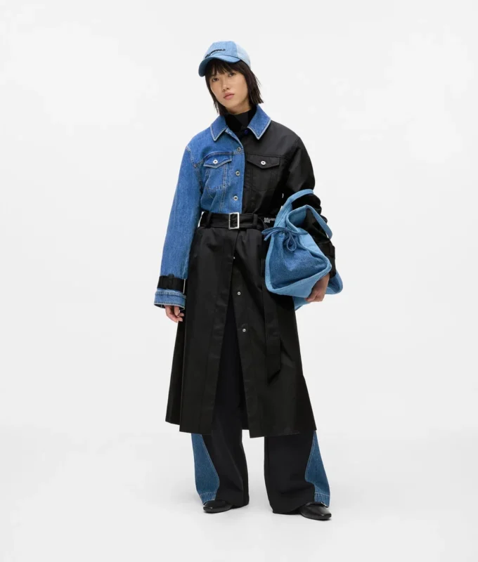 Sweathose mit Denim-Einsatz Sweathose mit Denim-Einsatz