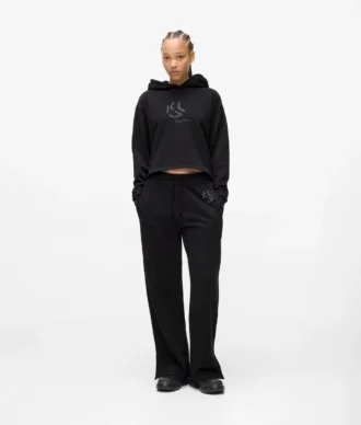 Sweathose mit Monogramm und Nieten Sweathose mit Monogramm und Nieten