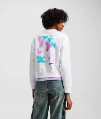 SWEATSHIRT MIT BLUMENMUSTER