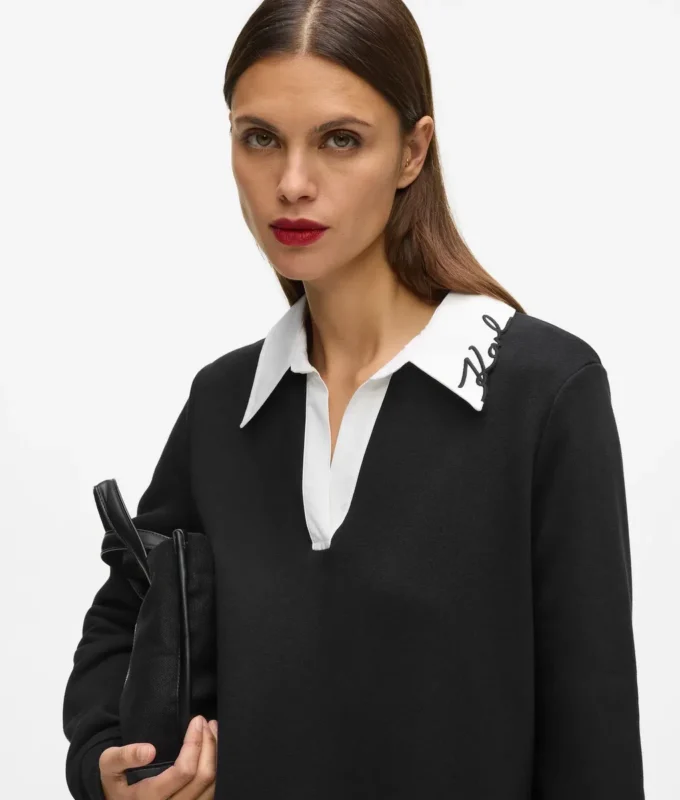 Sweatshirt mit charakteristischem Kragen Sweatshirt mit charakteristischem Kragen